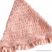 ZAFUL Women's Bralette Smocked Ruffles Bikini Set Shallow Pink B07C286229